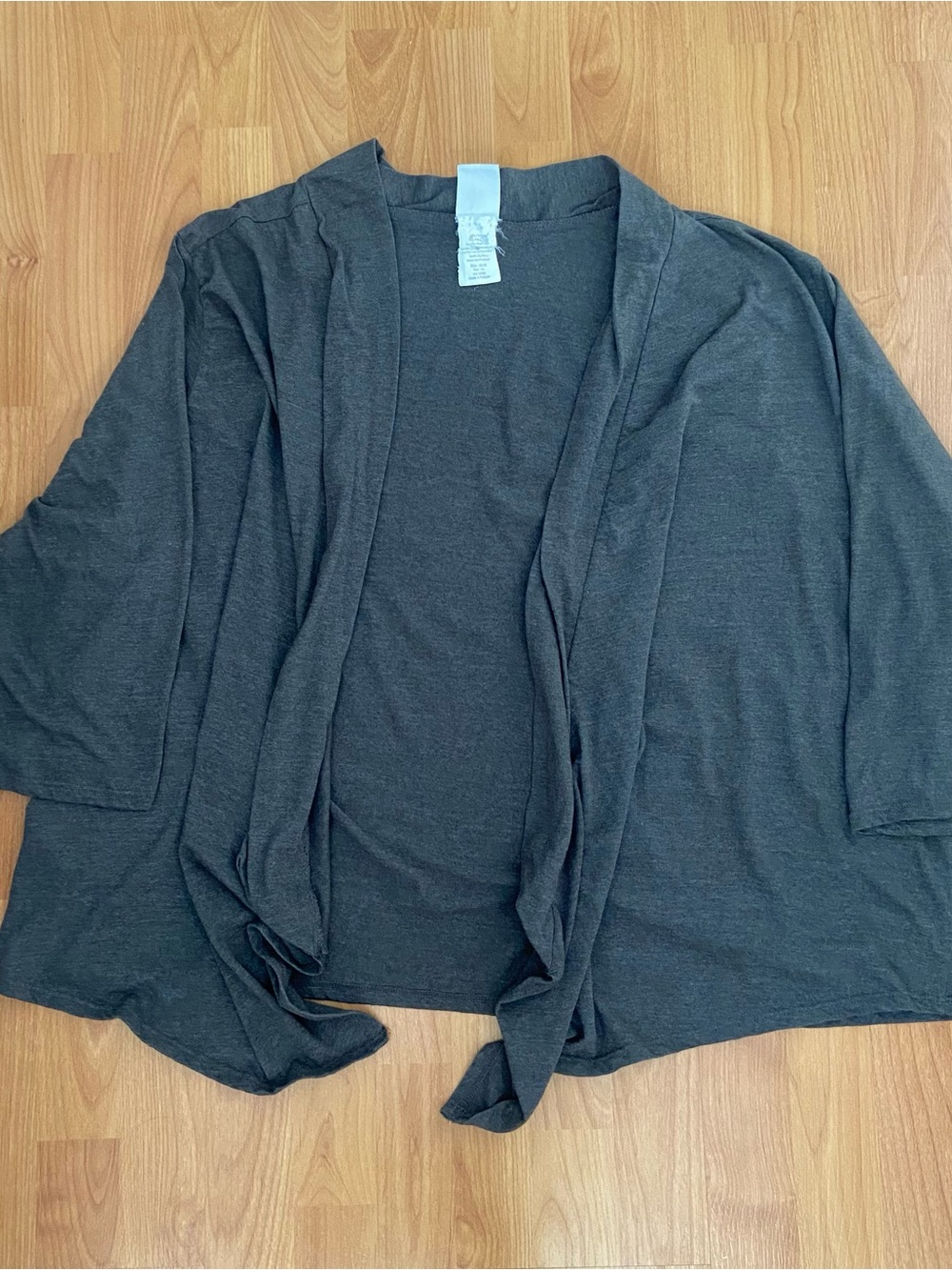 Just My Size JMS Open-Front Charcoal Gray Cardigan Women’s 4X